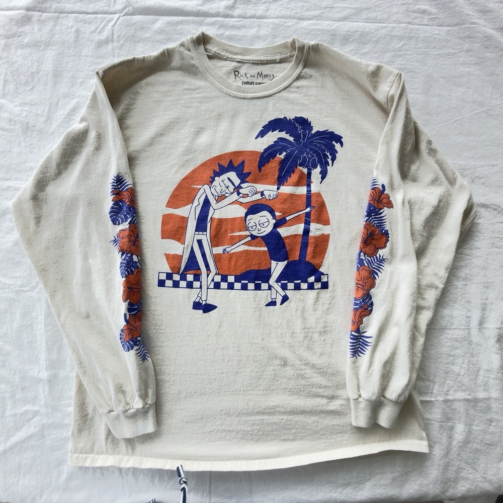Adult Swim Rick and Morty Graphic Long Sleeve Tee , Size XL